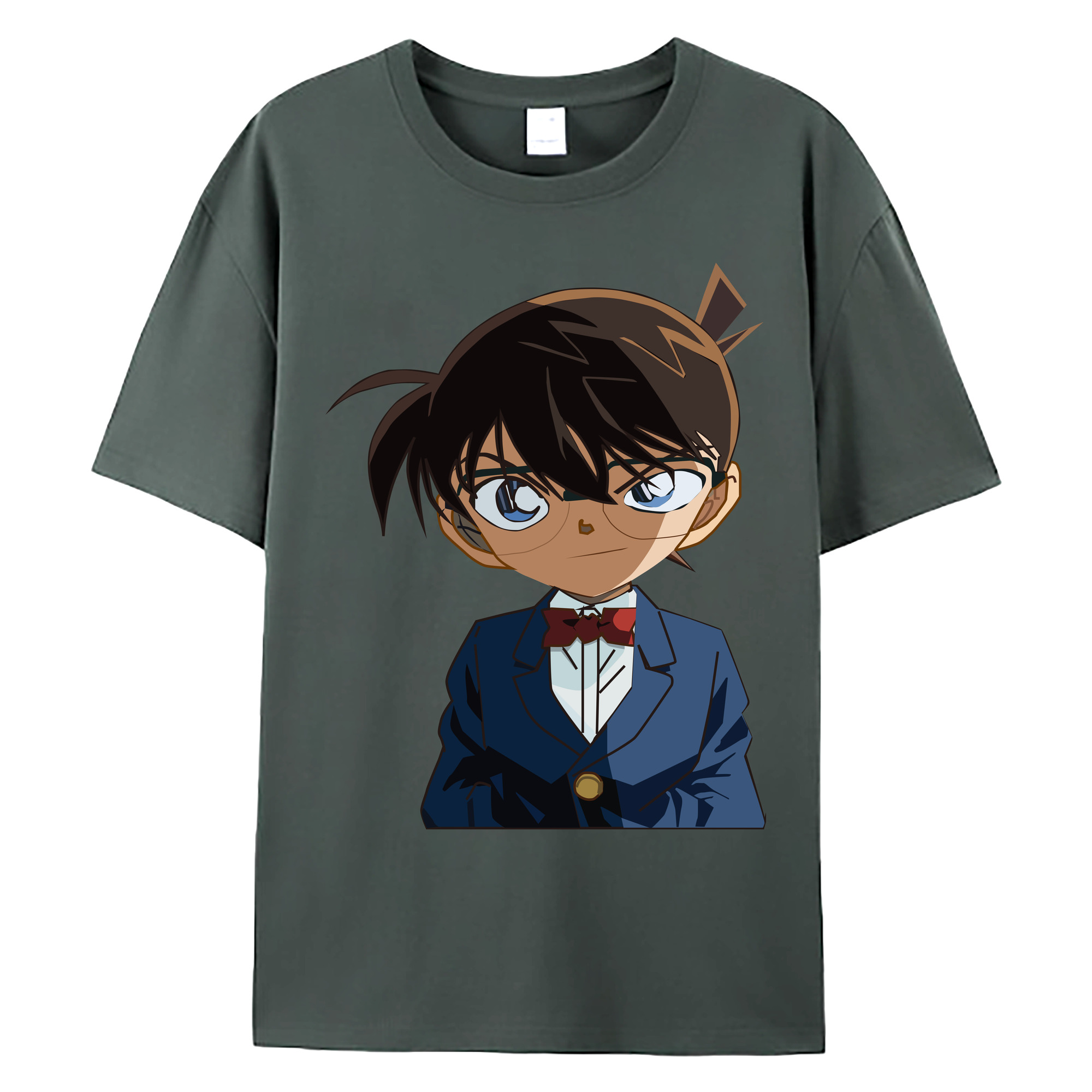 （画像用） 名探偵コナン 江戸川 コナン Detective Conan Conan Edogawa 綿100％ メンズ半袖Tシャツ｜肌触りやわらか＆通気性
